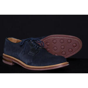 Men's Russell & Bromley London Navy Suede Reporter Shoes Sz UK 9 / US 10